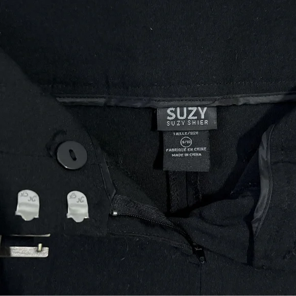 Suzy Shier Black Dress Pants W/buckle detail - Picture 5 of 6